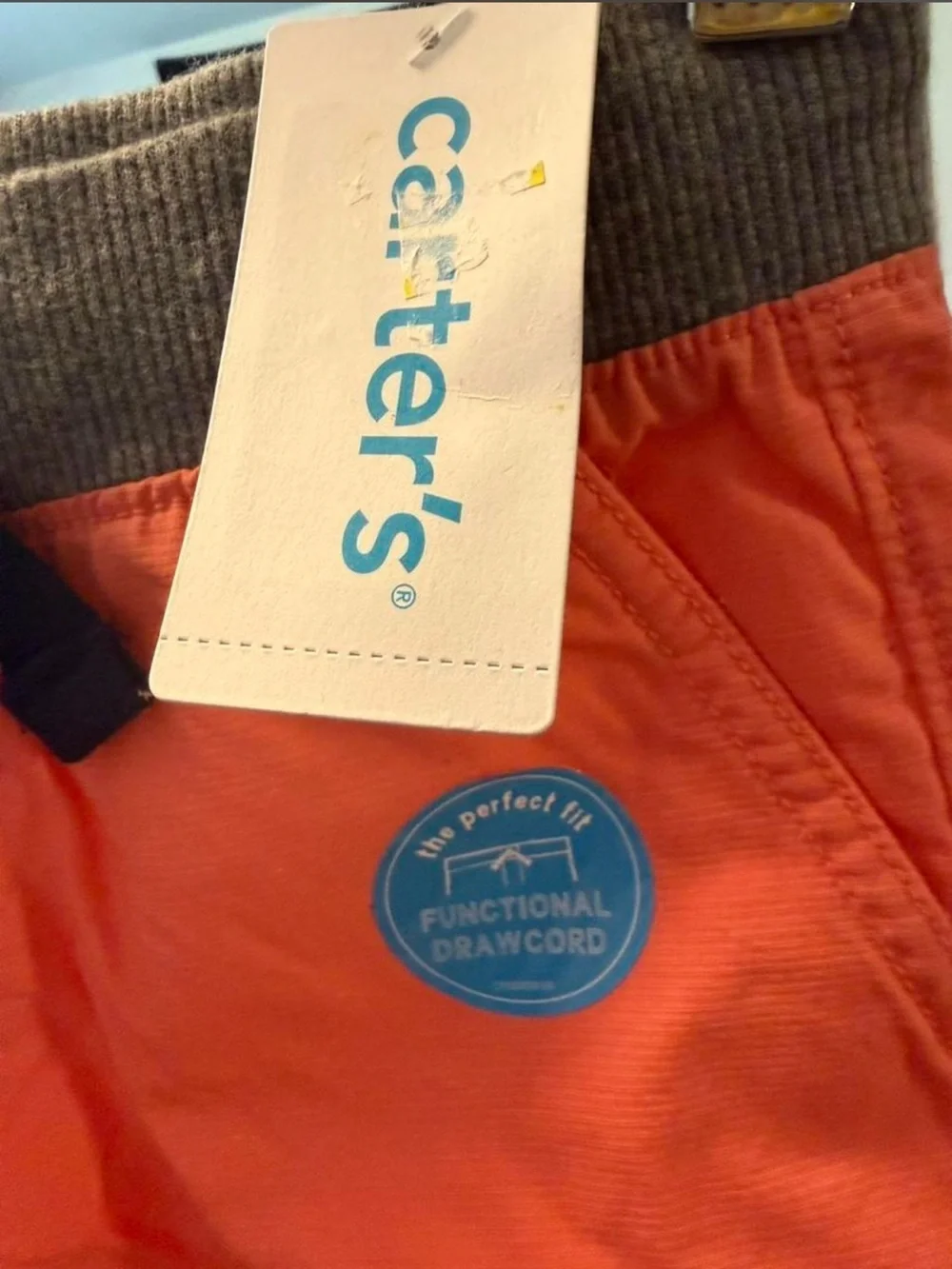 Carters boys Orange pull on shorts with Elastic waistband 5T
